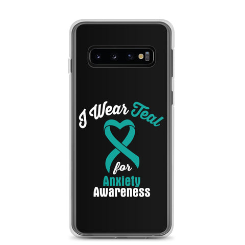Anxiety Awareness I Wear Teal Samsung Phone Case - The Awareness Store