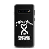 Depression Awareness I Wear Green Samsung Phone Case - The Awareness Store