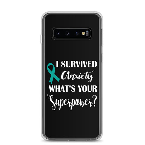 Anxiety Awareness I Survived, What's Your Superpower? Samsung Phone Case - The Awareness Store