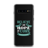 Ovarian Cancer Awareness Believe & Hope for a Cure Samsung Phone Case - The Awareness Store
