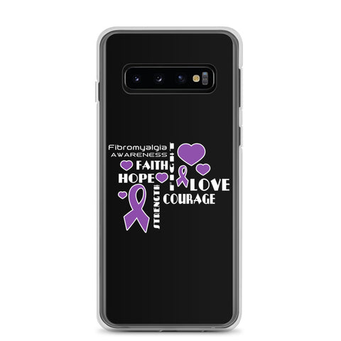 Fibromyalgia Awareness Faith, Hope, Courage Samsung Phone Case - The Awareness Store