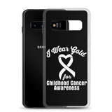 Childhood Cancer Awareness I Wear Gold Samsung Phone Case