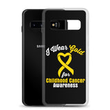 Childhood Cancer Awareness I Wear Gold Samsung Phone Case