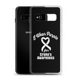 Crohn's Awareness I Wear Purple Samsung Phone Case - The Awareness Store