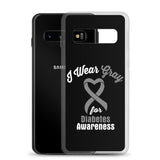 Diabetes Awareness I Wear Gray Samsung Phone Case