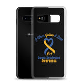 Down Syndrome Awareness I Wear Yellow & Blue Samsung Phone Case - The Awareness Store