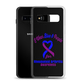 Rheumatoid Arthritis Awareness I Wear Blue & Purple Samsung Phone Case - The Awareness Store