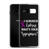 Epilepsy Awareness I Survived, What's Your Superpower? Samsung Phone Case - The Awareness Store