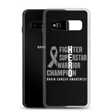 Brain Cancer Awareness Fighter, Superstar, Warrior, Champion, Hero Samsung Phone Case