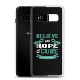 Ovarian Cancer Awareness Believe & Hope for a Cure Samsung Phone Case - The Awareness Store