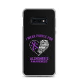 Alzheimer's Awareness I Wear Purple Samsung Phone Case