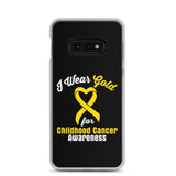 Childhood Cancer Awareness I Wear Gold Samsung Phone Case