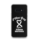 Diabetes Awareness I Wear Gray Samsung Phone Case - The Awareness Store