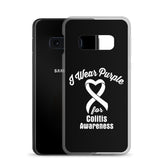 Crohn's Awareness I Wear Purple Samsung Phone Case - The Awareness Store