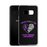 Cystic Fibrosis Awareness I Wear Purple Samsung Phone Case - The Awareness Store