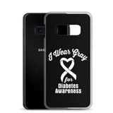 Diabetes Awareness I Wear Gray Samsung Phone Case - The Awareness Store