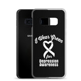 Depression Awareness I Wear Green Samsung Phone Case - The Awareness Store