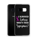 Epilepsy Awareness I Survived, What's Your Superpower? Samsung Phone Case - The Awareness Store