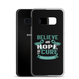 Ovarian Cancer Awareness Believe & Hope for a Cure Samsung Phone Case - The Awareness Store