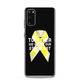 Childhood Cancer Awareness Together We Are at Our Strongest Samsung Phone Case - The Awareness Store