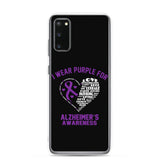 Alzheimer's Awareness I Wear Purple Samsung Phone Case