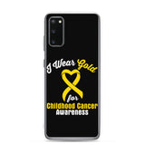 Childhood Cancer Awareness I Wear Gold Samsung Phone Case