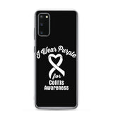 Crohn's Awareness I Wear Purple Samsung Phone Case - The Awareness Store