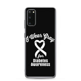 Diabetes Awareness I Wear Gray Samsung Phone Case - The Awareness Store
