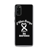 Multiple Sclerosis Awareness I Wear Orange Samsung Phone Case - The Awareness Store