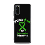 Depression Awareness I Wear Green Samsung Phone Case - The Awareness Store