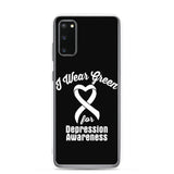 Depression Awareness I Wear Green Samsung Phone Case - The Awareness Store