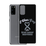 Brain Cancer Awareness I Wear Gray Samsung Phone Case