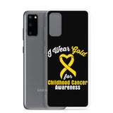 Childhood Cancer Awareness I Wear Gold Samsung Phone Case