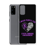 Cystic Fibrosis Awareness I Wear Purple Samsung Phone Case - The Awareness Store