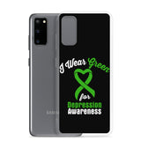 Depression Awareness I Wear Green Samsung Phone Case - The Awareness Store