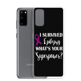 Epilepsy Awareness I Survived, What's Your Superpower? Samsung Phone Case - The Awareness Store