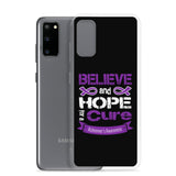 Alzheimer's Awareness Believe & Hope for a Cure Samsung Phone Case - The Awareness Store