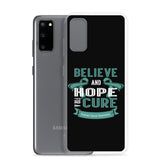 Ovarian Cancer Awareness Believe & Hope for a Cure Samsung Phone Case - The Awareness Store