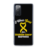 Childhood Cancer Awareness I Wear Gold Samsung Phone Case