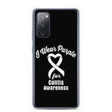 Crohn's Awareness I Wear Purple Samsung Phone Case - The Awareness Store