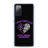 Cystic Fibrosis Awareness I Wear Purple Samsung Phone Case - The Awareness Store