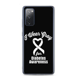 Diabetes Awareness I Wear Gray Samsung Phone Case - The Awareness Store