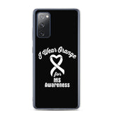 Multiple Sclerosis Awareness I Wear Orange Samsung Phone Case - The Awareness Store