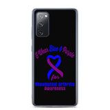 Rheumatoid Arthritis Awareness I Wear Blue & Purple Samsung Phone Case - The Awareness Store
