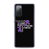 Pancreatic Cancer Awareness Faith, Hope, Courage Samsung Phone Case