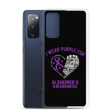 Alzheimer's Awareness I Wear Purple Samsung Phone Case