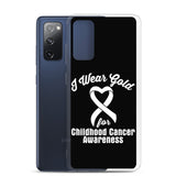 Childhood Cancer Awareness I Wear Gold Samsung Phone Case