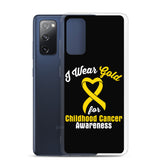 Childhood Cancer Awareness I Wear Gold Samsung Phone Case