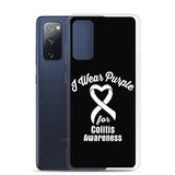 Crohn's Awareness I Wear Purple Samsung Phone Case - The Awareness Store