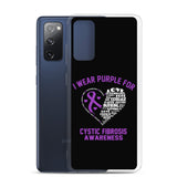 Cystic Fibrosis Awareness I Wear Purple Samsung Phone Case - The Awareness Store
